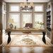 63" Dining Table, Farmhouse Kitchen Dinner Table for 4 - 6 People Tribesigns