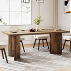 63" Dining Table, Farmhouse Kitchen Table with Large Tabletop for 4 - 6 Tribesigns