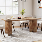 63" Dining Table, Light Oak Brown
