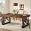 63" Dining Table, Farmhouse Kitchen Table with Sturdy Metal Legs for 4 - 6 Tribesigns