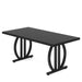 63" Dining Table for 4 - 6 People, Modern Kitchen Dinner Table with Metal Frame Tribesigns
