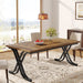 63" Dining Table, Large Wood Kitchen Table for 4 - 6 People Tribesigns