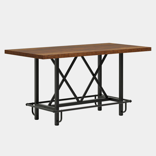 63" Dining Table, Rectangular Kitchen Table for 6 People Tribesigns