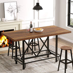 63" Dining Table, Rectangular Kitchen Table for 6 People Tribesigns