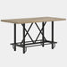 63" Dining Table, Rectangular Kitchen Table for 6 People Tribesigns