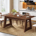 63" Dining Table, Wood Farmhouse Kitchen Table for 4-6 Tribesigns