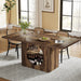 63" Dining Table, Wood Kitchen Table with Storage for 4 - 6 Tribesigns