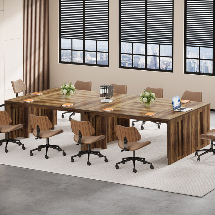 63" Executive Desk, Farmhouse Computer Writing Conference Table Tribesigns