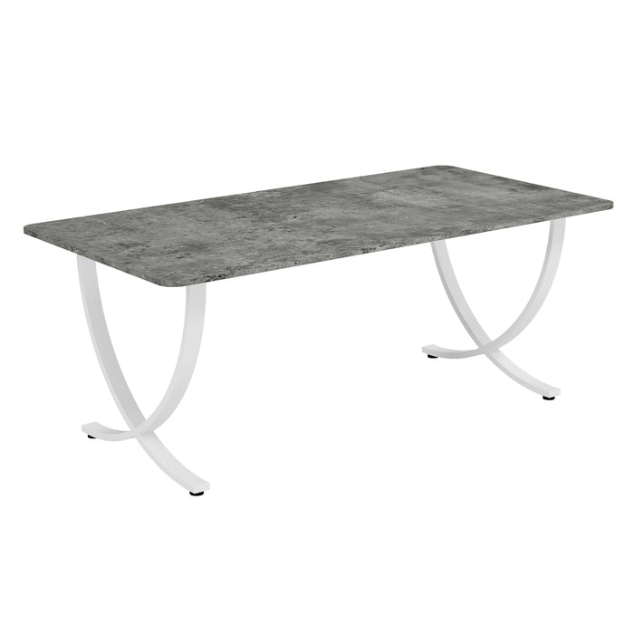 63" Executive Desk, Faux Marble Computer Desk Meeting Table Tribesigns