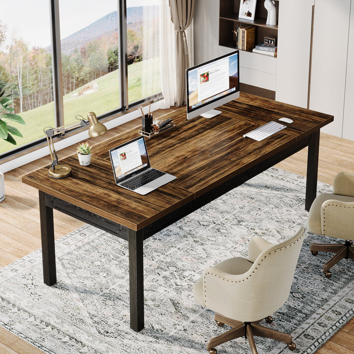 63" Executive Desk, Modern Computer Desk Office Desk Tribesigns