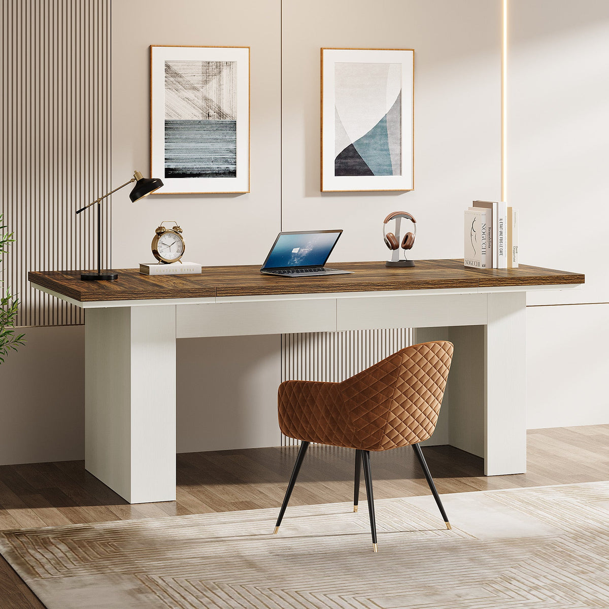 63" Modern Simple Style Computer Desk – Black, Home Office Or Laptop Writing Desk