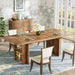 63" Farmhouse Dining Table Wooden Kitchen Table with Shelves for 6 to 8 Tribesigns