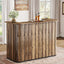 63" Home Bar Unit, Farmhouse Liquor Bar Table with 2 - Tier Shelves Tribesigns