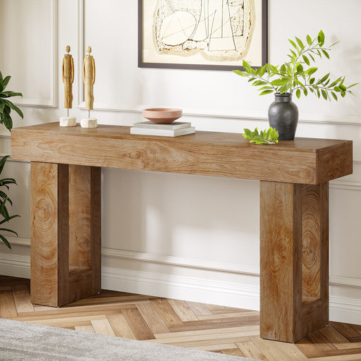 63 - Inch Console Table, Farmhouse Wooden Sofa Table Entryway Table Tribesigns