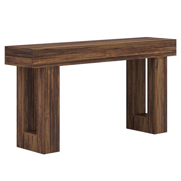 Wooden Sofa Table, 63-Inch Console Table For Entryway