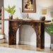 63-Inch Console Table, Wood Farmhouse Entryway Table with Arch Brace Tribesigns