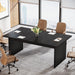 63" Modern Conference Table, Wood Meeting Room Table Tribesigns