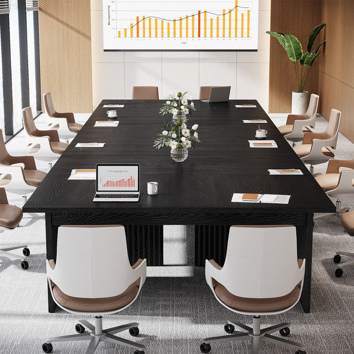 63" Modern Conference Table, Wood Meeting Room Table Tribesigns