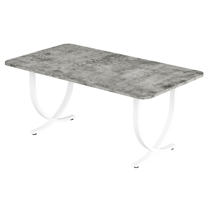 63" Modern Dining Table Kitchen Table with Faux Marble Table Top Tribesigns