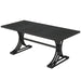 63" Modern Dining Table with Faux Marble Tabletop & Metal Legs Tribesigns