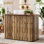 63" Reception Desk, U - Shaped Front Desk with Counter Tribesigns