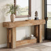 63" Wood Console Table, 2 - Tier Farmhouse Entryway Table Tribesigns