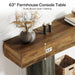 63" Wood Console Table, Farmhouse 2 - Tier Sofa Table Entryway Table Tribesigns