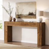 63" Wood Console Table, Farmhouse Sofa Table Entryway Table Tribesigns 3