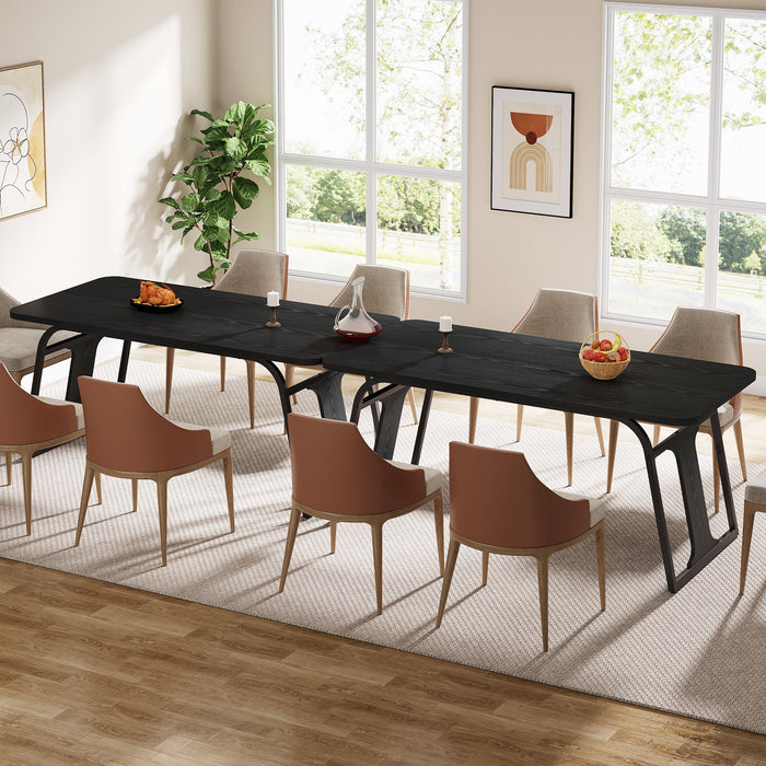 63" Wood Dining Table, Rectangle Kitchen Table for 4 - 6 Tribesigns