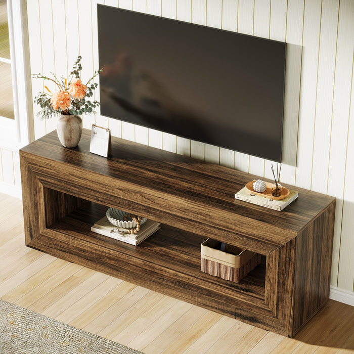 63" Wooden Tv Stand, Farmhouse Entertainment Centers Console Table Tribesigns