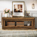 63" Wooden Tv Stand, Farmhouse Entertainment Centers Console Table Tribesigns