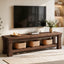 59" Solid Wood TV Stand for TVs Up to 65", Farmhouse TV Console Table with Storage