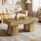 Farmhouse Coffee Table with Chunky Base