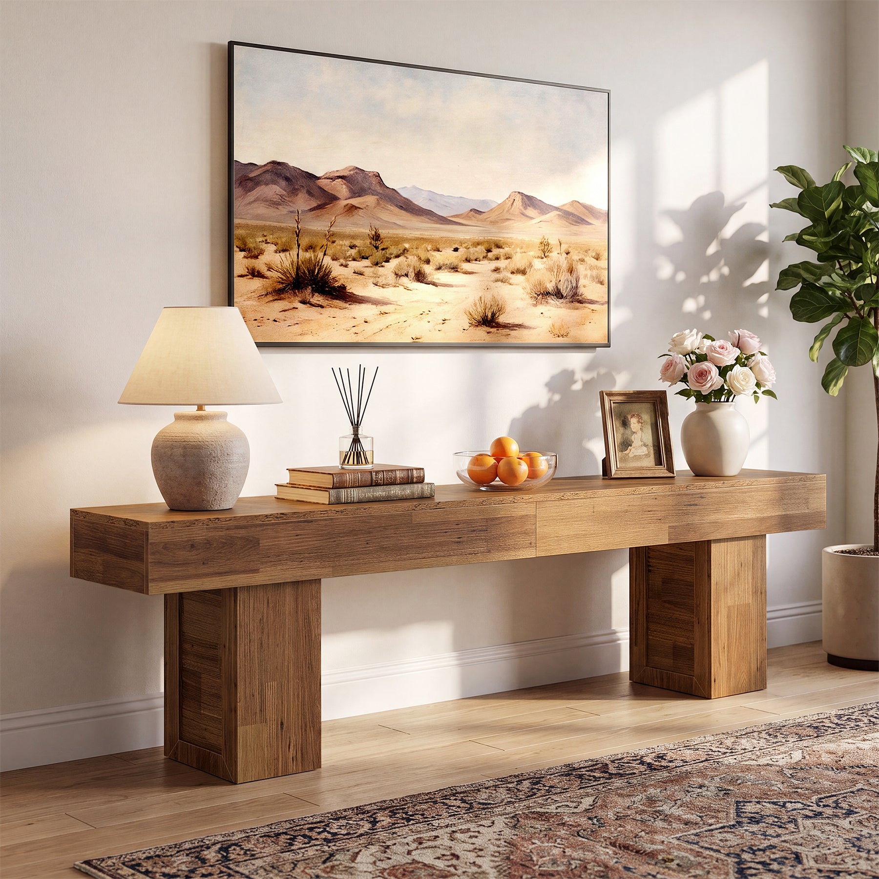 70.8" Farmhouse TV Stand, Media Console Entertainment Center for 65/75/80-Inch TV