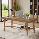 71" Executive Desk, Farmhouse Office Computer Desk with Sturdy Leg 3