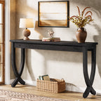 63" Solid Wood Console Table, Farmhouse Entryway Table for Living Room