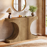 47" Console Table, Farmhouse Accent Sofa Table with Unique Geometric Base 3