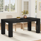 63" Dining Table, Farmhouse Kitchen Dinner Table for 4-6 People