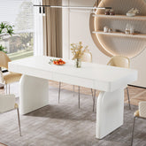 63" Dining Table, Rectangular Kitchen Table with 2 Drawers for 4-6 People 3