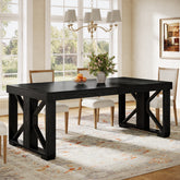 70.8" Dining Table, Wooden Kitchen Dinner Table for 6-8 People 3