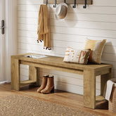 47.2” Entryway Bench, Farmhouse Shoe Bench for Hallway 3