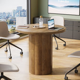 Round Conference Table, 31.5" Reception Desk for 4 with Sturdy Base 3