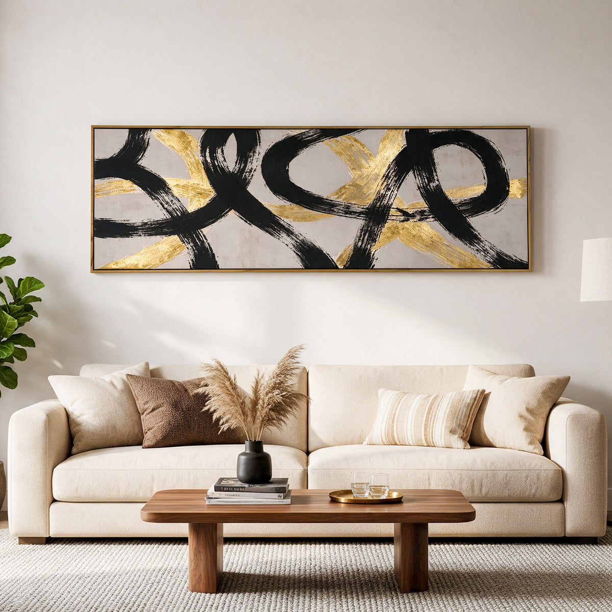 Tribesigns Abstract Wall Art for Living Room, Canvas Art Wall Decor 20"x60"