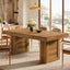 63" Dining Table, Rectangle Farmhouse Kitchen Dinner Table for 6 People