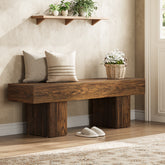 55" Entryway Bench, Farmhouse End of Bed Bench Long Dining Bench 3