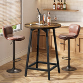 Round Bar Table, 35.4" Tall Cocktail Counter Height Dining Table 3