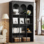 71" Tall Arched Bookshelf, 5-Tier Freestanding Bookcase Display Rack