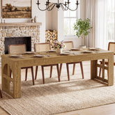79" Farmhouse Dining Table for 6-8, Rectangular Kitchen Table for Dining Room 3