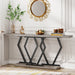 Console Table, Modern 70.9" Sofa Table with Faux Marble Tabletop Tribesigns