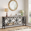70.9" Sofa Table, 2-Tier Industrial Console Table Behind Couch